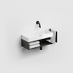 Clou Mini Wash Me fontein 45x19cm zonder kraangat en plug kranenbank links Keramiek Wit SW9287