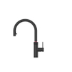 Quooker Flex Round kokendwaterkraan - draaibare & uittrekbare uitloop - Combi incl. Cube reservoir - Warm / kokend / bruisend / gefilterd water - zwart SW299754