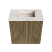 Mondiaz JOYA-DLUX 40cm toiletmeubel - kleur Dusk - Wastafel FAYE positie Midden Zonder kraangat kleur Frappe. SW1423059