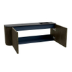 Mondiaz JOYA 111.6cm meuble de toilette - arrondi gauche couleur Shadow - Vasque FAYE position Droite Sans trou de robinet couleur Urban SW1421537