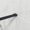 Marenza Bellini Douche à l'italienne - 140x200cm - verre clair - cadre lines extérieur - anti-calcaire - mat noir SW238205