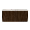Mondiaz JOYA-DLUX 90cm meuble de toilette - couleur Walnut - Vasque FAYE position Gauche Sans trou de robinet couleur Frappe. SW1422318