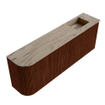 Mondiaz JOYA-DLUX Meuble de salle de bains 111.6cm - arrondi gauche couleur Ruby - Vasque FAYE position Droite 1 trou de robinet couleur Arena SW1425311