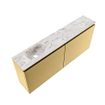 MONDIAZ TURE-DLUX meuble de toilettes 120 cm Oro. EDEN lavabo Glace position gauche. Sans trou de robinet. SW1103425