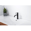Fortifura Calvi Slim Wastafelkraan - 17.4cm - opbouw - mat zwart SW377835