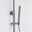 Fortifura Calvi Ensemble de douche pluie - thermostatique - douche principale de 30 cm - flexible lisse - douchette à main - Gunmetal PVD brossé SW1204436