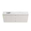 MONDIAZ TURE-DLUX Meuble toilette - 120cm - Linen - EDEN - vasque Ostra - position gauche - 1 trou de robinet SW1104914