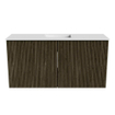 Mondiaz JOYA 80cm meuble de salle de bains - couleur Shadow - Vasque FAYE position Milieu 1 trou de robinet couleur Talc SW1421409