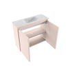 MONDIAZ TURE-DLUX Meuble toilette - 60cm - Rosee - EDEN - vasque Opalo - position centrale - 1 trou de robinet SW1104511