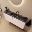 MONDIAZ TURE-DLUX Meuble toilette - 100cm - Rosee - EDEN - vasque Lava - position centrale - 1 trou de robinet SW1103972