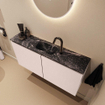 MONDIAZ TURE-DLUX meuble WC 100 cm Rosee. Lavabo EDEN Lava position centrale. Avec 1 trou de robinet. SW1103972