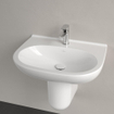 Villeroy & Boch O.novo wastafel 65x51cm zonder overloop 1 kraangat ceramic+ wit 0124133