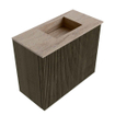 Mondiaz JOYA-DLUX 50cm meuble de toilette - couleur Shadow - Vasque FAYE position Droite Sans trou de robinet couleur Saba. SW1425102