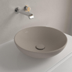 Villeroy & Boch Loop & friends opzetwastafel 42cm rond met overloop CeramicPlus almond SW644130