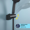 GROHE Vitalio Support de douchette à main - réglable - noir mat SW1126488