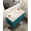 Mondiaz VICA ensemble de meuble de salle de bain - 100cm - meuble sous-vasque smag - 2 tiroirs - lavabo moon milieu - sans trou de robinet version XL 60cm de haut SW1090101