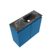 MONDIAZ TURE-DLUX Meuble toilette - 60cm - Jeans - EDEN - vasque Lava - position droite - sans trou de robinet SW1103824