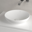 Villeroy & Boch Loop & friends lavabo à poser - 42cm - rond avec trop-plein CeramicPlus stone white SW644110