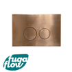 FugaFlow Eccelente Press Bedieningsplaat - bedieningspaneel voor Geberit UP320 inbouwreservoir - dualflush - ronde knoppen - metaal koper SW1123698