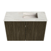 Mondiaz JOYA-DLUX Meuble de toilette 60cm - couleur Shadow - Vasque FAYE position Droite Sans trou de robinet couleur Ostra SW1423022