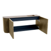Mondiaz JOYA-DLUX Meuble de salle de bains - 101,6cm - arrondi gauche couleur Dusk - Vasque FAYE position Droite Sans trou de robinet couleur Saba SW1426099