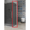 Van Rijn Products ST08 Paroi fixe - 100x200cm - verre fumé gris - épaisseur 8mm - profilé mural - inox SW956389