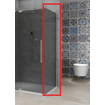 Van Rijn Produits ST08 Paroi fixe 885-905 x 2000mm 8 mm Verre fumé gris incl. Traitement du verre Profil mural en inox SW956403