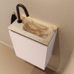 MONDIAZ TURE-DLUX Meuble toilette - 40cm - Rosee - EDEN - vasque Frappe - position droite - 1 trou de robinet SW1102957
