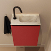 MONDIAZ TURE-DLUX Meuble toilette - 40cm - Fire - EDEN - vasque Ostra - position droite - 1 trou de robinet SW1104800