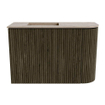 Mondiaz JOYA-DLUX Meuble de toilette 61,6cm - arrondi droit couleur Shadow - Lavabo FAYE position Gauche Sans trou de robinet couleur Arena SW1424821