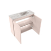 MONDIAZ TURE-DLUX Meuble toilette - 60cm - Rosee - EDEN - vasque Glace - position droite - 1 trou de robinet SW1103479