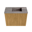 Mondiaz JOYA-DLUX 50cm toiletmeubel - kleur Oak - Wastafel FAYE positie Rechts Zonder kraangat kleur Oza. SW1424097