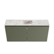 MONDIAZ TURE-DLUX Meuble toilette - 100cm - Army - EDEN - vasque Glace - position centrale - 1 trou de robinet SW1103161