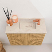 Mondiaz JOYA-DLUX 50cm meuble de toilette - couleur Chêne - Vasque FAYE position Droite 1 trou de robinet couleur Frappe. SW1421852