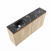 MONDIAZ TURE-DLUX Meuble toilette - 100cm - Washed Oak - EDEN - vasque Lava - position gauche - 1 trou de robinet SW1104103