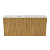 Mondiaz JOYA-DLUX 90cm meuble de toilette - couleur Oak - Vasque FAYE position Gauche 1 trou de robinet couleur Frappe. SW1421949