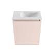 MONDIAZ TURE-DLUX Meuble toilette - 40cm - Rosee - EDEN - vasque Opalo - position droite - sans trou de robinet SW1104471