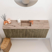 Mondiaz JOYA-DLUX 100cm meuble de toilette - couleur Dusk - Vasque FAYE position Milieu 1 trou de robinet couleur Arena. SW1425754