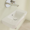 Villeroy & Boch O.novo Lave-main WC 50x14.5x13.5cm sans trou de robinet avec trop-plein Ceramic+ Blanc Alpin SW448497