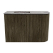 Mondiaz JOYA-DLUX 61.6cm toiletmeubel - ronding rechts kleur Shadow - Wastafel FAYE positie Links Zonder kraangat kleur Sombra. SW1426259