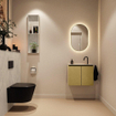 MONDIAZ TURE-DLUX Meuble toilette - 60cm - Oro - EDEN - vasque Opalo - position centrale - 1 trou de robinet SW1104429