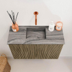 Mondiaz JOYA-DLUX 60cm meuble de toilette - couleur Dusk - Vasque FAYE position Milieu Sans trou de robinet couleur Sombra. SW1426123