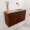 Mondiaz JOYA-DLUX 70cm meuble de salle de bains - couleur Ruby - Vasque FAYE position Droite Sans trou de robinet couleur Saba. SW1425582