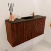 Mondiaz JOYA 80cm toiletmeubel - kleur Ruby - Wastafel FAYE positie Midden 1 kraangat kleur Urban. SW1421824