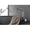 Wiesbaden Ribbd Mitigeur lavabo avec bec pivotant et coldstart chrome SW632118