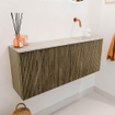 Mondiaz JOYA-DLUX 100cm toiletmeubel - kleur Dusk - Wastafel FAYE positie Rechts Zonder kraangat kleur Ostra. SW1423405