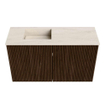 Mondiaz JOYA-DLUX 70cm meuble de salle de bains - couleur Walnut - Vasque FAYE position Gauche 1 trou de robinet couleur Meli. SW1424405