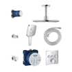 GROHE Grohtherm SmartControl Regendoucheset inbouw - hoofddouche vierkant 31cm - handdouche vierkant - plafondarm - chroom SW542803