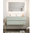 Mondiaz VICA ensemble de meuble de salle de bain - 120cm - meuble sous-vasque greey - 2 tiroirs - lavabo moon milieu - 1 trou de robinet - version XL 60cm haut SW1090854