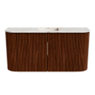 Mondiaz JOYA-DLUX 83.2cm toiletmeubel - ronding links en rechts kleur Ruby - Wastafel FAYE positie Midden 1 kraangat kleur Frappe. SW1423522